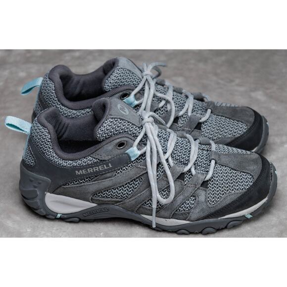 Merrell Alverstone Storm Hiking Shoes Sneakers Gray Blue Womens Size 9 J034612 - Picture 16 of 16